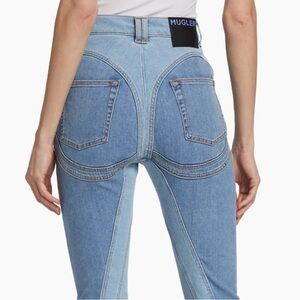 Mugler Women's High Rise Light Blue Jeans